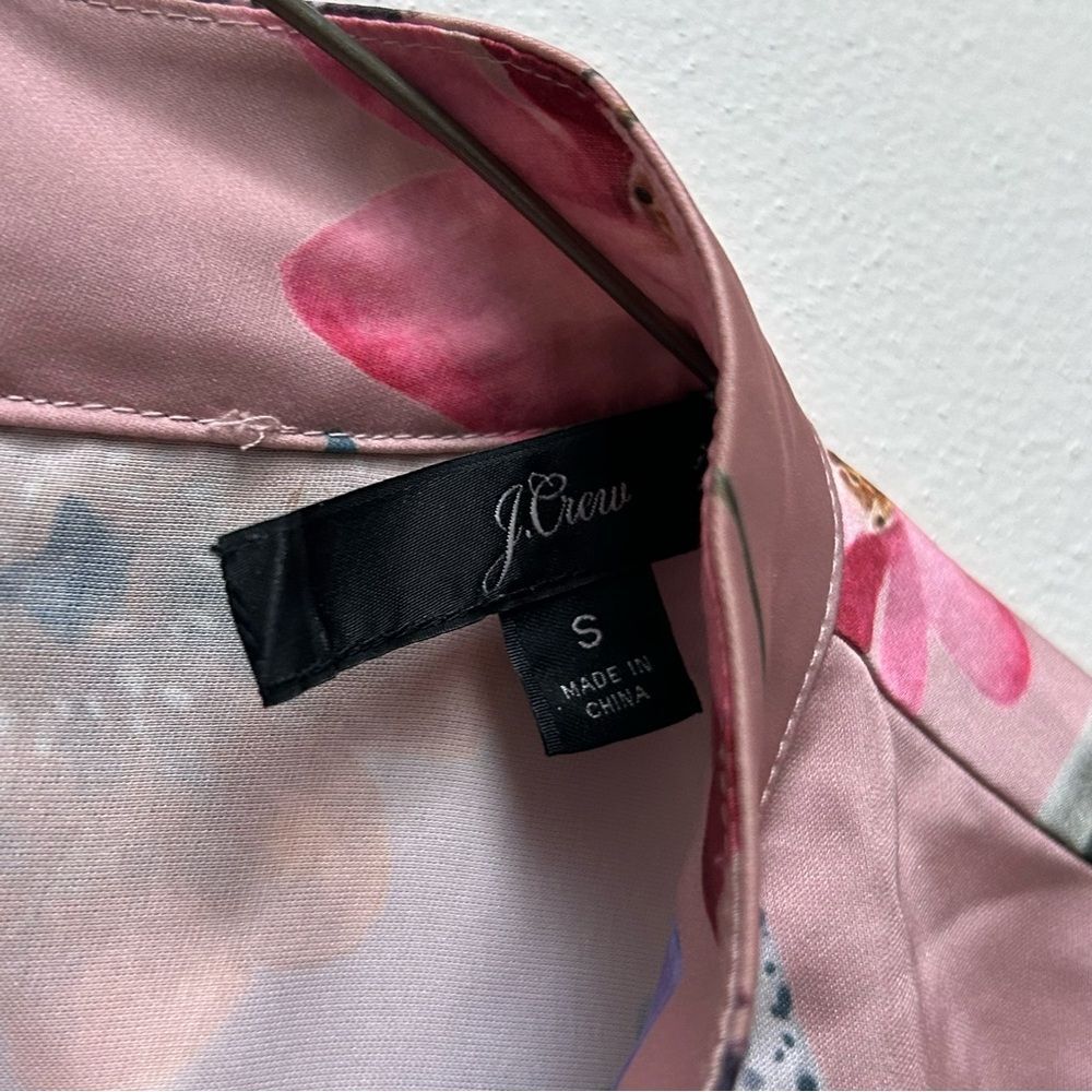 J. Crew Floral Elegant Feminine Silk Blouse in Pink size S - Picture 2 of 3
